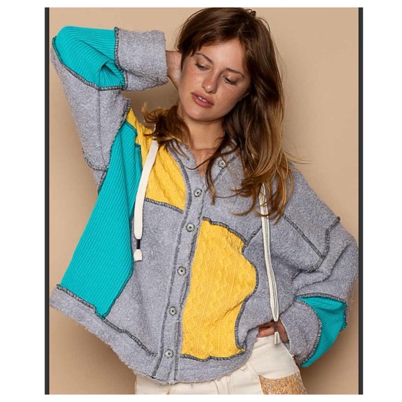 CLEARANCE $35 start 111 POL hooded Sherpa fleece jacket - Picture 4 of 6